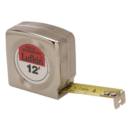 Crescent Lufkin Pocket Tape, 12 ft, Mezurall, 3/4 in Blade W9312