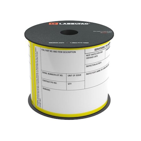 Labeltac Military Condition Tags 4in x 6in, 200 labels per roll Form, DD1574, Yellow LT46MCT01