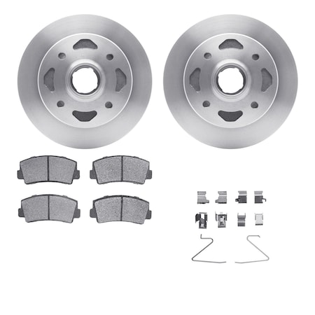 Dynamic Friction Co DFC Brake Rotor with 5000 Brake Pads and Hardware Kit 6512-80079