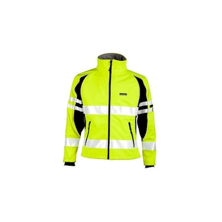 Kishigo Soft Shell Jacket, 100% Polyester, Class 2 R, Lime, S JS144-S