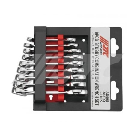 Jtc Auto Tools Stubby Combination Wrench Set, 9pcs AD09S