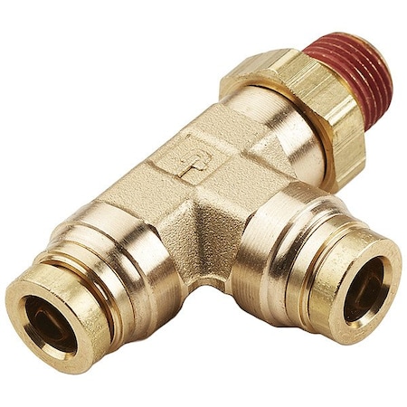 Parker Brass DOT Push-to-Connect Fitting, Brass, Gold VS171PTC-6-4