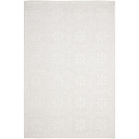 Safavieh 6 x 9 ft. Medium Rectangle Contemporary Martha Stewart Gals Of Milk What Hand Knotted Rug MSR5751A-6
