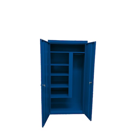 Steel Cabinets Usa Storage Cabinet, 78 in H, 36 in W, Blue, 5 Shelves AF-361MAG3-BL