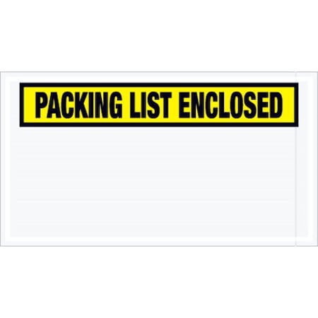 Zoro Select Packing List Envelopes, Yellow, PK1000 PL445