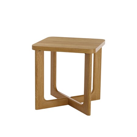 Homeroots 24" Natural Wood Square Cross Legs End Table 691644