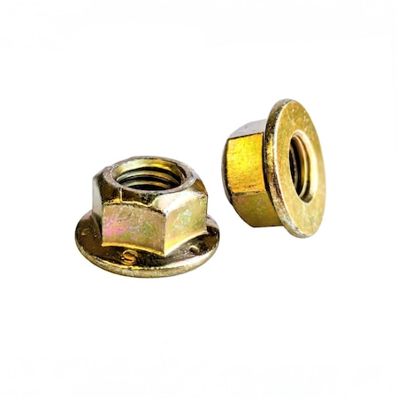 Zdb Industrial 3/4-10 Grade G Top Locking Flange Nut, Zinc Yellow 10003068