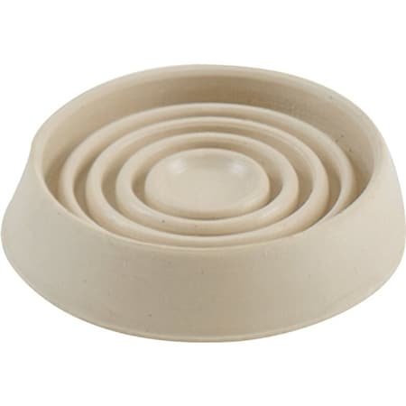 Shepherd Hardware Caster Cup, Rubber, Off-White, 4PK 9165