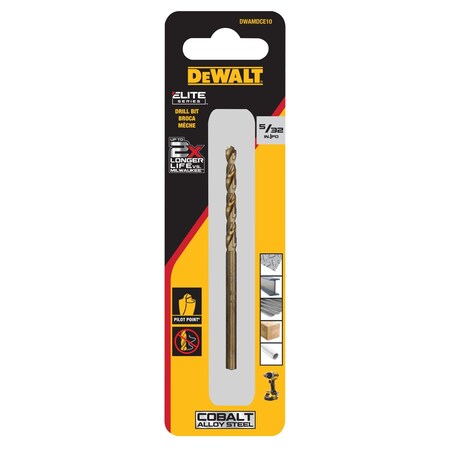 Dewalt Drill Bits, 80 mm L, Stainless Steel DWAMDCE10