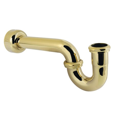 Kingston Brass 1-1/2 in. P-Trap with Box Flange, 13-1/16 in. Length, 18 Gauge, Polished Brass CC4122