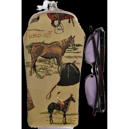 Sinobrite Tapestry Eyeglass Bag with Clasp - Horse GP01-Horse