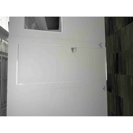 Swiftwall Click Temporary Wall Single Door Panel Class C - 4'W x 8'H - LH Inswing - White w/Thresho C-DS-ABS-08-KIT-W