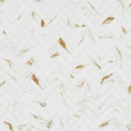 Msi Sample Calacatta Gold Herringbone Matte Porcelain Mosaic Floor And Wall Tile ZOR-MD-0651-SAM