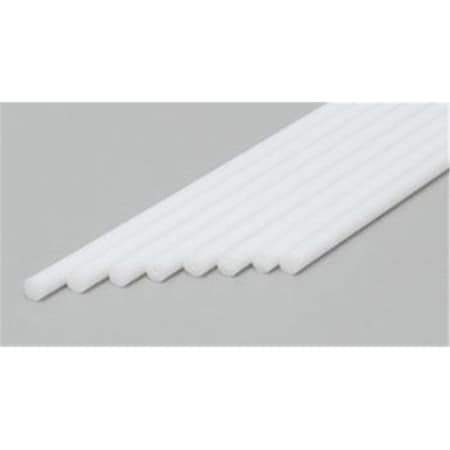 Evergreen 0.47 in. Styrene Round Rod Railroad Scratch Building Supply, White EVG221