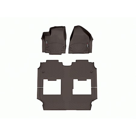 Weathertech Cocoa, Front and Rear Floorliners 471662-1-2