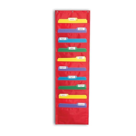 Carson Dellosa Carson-Dellosa Storage Pocket Chart, 10 Pockets, Red CD5653