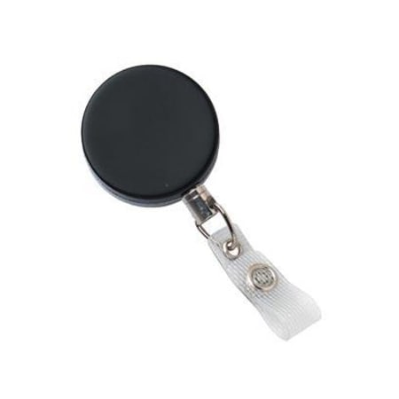Brady BADGE REEL, HEAVY-DUTY, BLACK /CHROME, BADGE REEL W/LINK CHAIN & REINFORCED VINYL STRAP 2120-3375