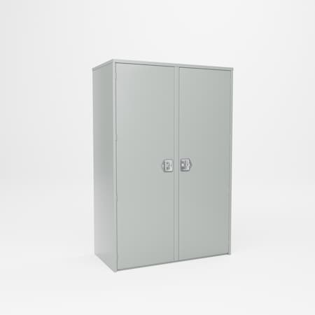 Pucel Two Door Center Partition Cabinet, 48 in W x 72 in H x 24 in D, Gray HDSC-4872-24-8-CP