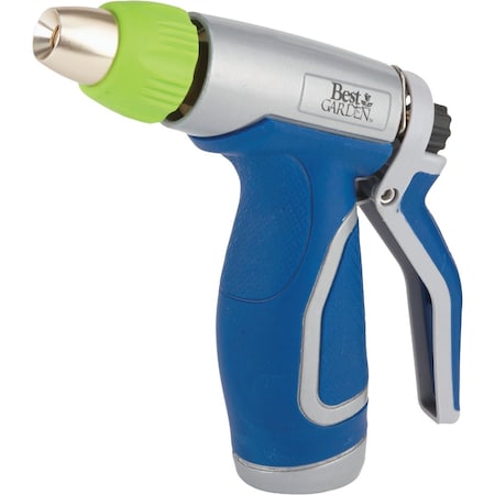 Best Garden Metal Pistol Nozzle with Comfort Grip Blue & Gray 55117-PT