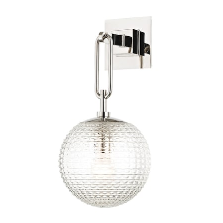 Hudson Valley Lighting Jewett 1 Light Wall Sconce 8 In. Polished Nickel 7101-PN