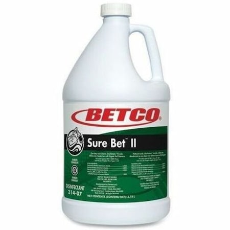 Betco Sure Bet II Foaming Disinfectant, Citrus Scent, 1 gal Bottle, 4PK 3140400