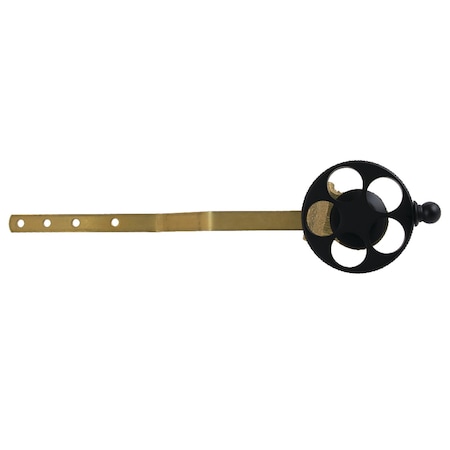 Kingston Brass Front Mount Toilet Tank Lever with Knurled Handle, Matte Black KTRKX0