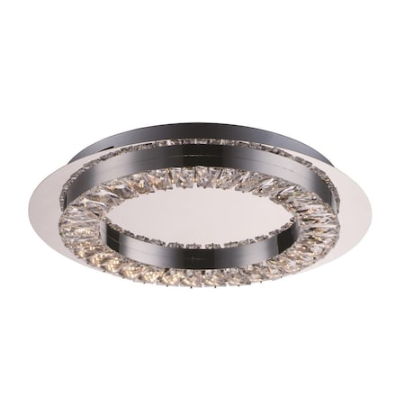 Intense 17 in. Charm LED Flush Mount Ceiling Light, Polished Chrome IN2963353