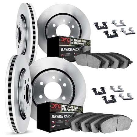 Dynamic Friction Co DFC Brake Rotor- Heavy Duty Brake Pad includes Hardware 6414-76012