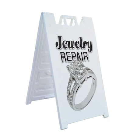 Signmission Jewelry Repair, A-Frame & 2 Decals Installed, Heavy-Duty Plastic Frame SBHD-D-2436-Jewelry Repair