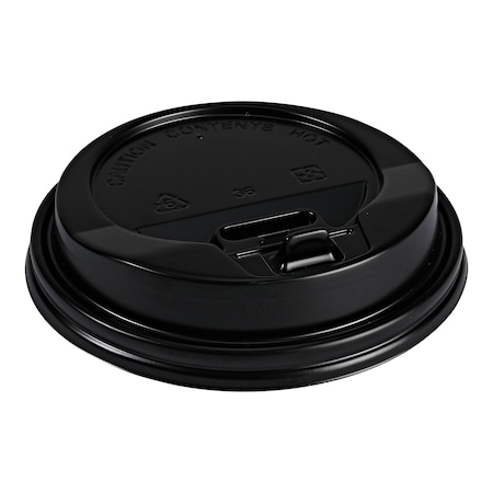 Empress Dome Lid for 10-20oz Paper Hot Cups Black 90 mm Rim E1020-DLB