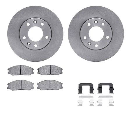 Dynamic Friction Co DFC Brake Rotor with 5000 Brake Pads and Hardware Kit 6512-21135