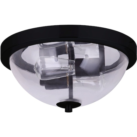 Home Impressions 13'' Matte Black Flush Mount Ceiling Light Fixture IFM370A13BK-B