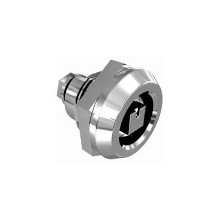 Southco Quarter-Turn Cam Latch, 7 mm Square Recess, Without Cam, Sealed, Zinc Alloy, Chrome Plated, Bright E5-6-042-UU1