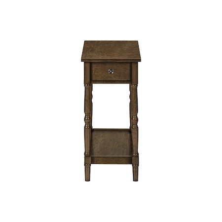 Monarch Specialties Rectangle 2 Tier Accent Side Table, 25 in W, 11.75 in L, 21.75 in H I 3957