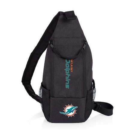 Picnic Time Family Of Brands Miami Dolphins - Strider Cooler Sling Bag, (Black) 759-00-179-174-2