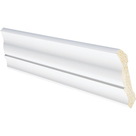 Inteplast Building Products 1/2'' W.x3-3/16'' H.x8 ' L. Crystal Wht Polystyrene Crown Molding 90510800032