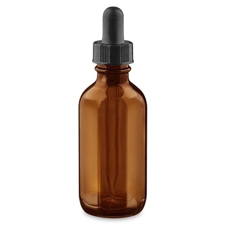 Jorgensen Laboratories Amber Glass Dropper Bottle, 2oz/ 60mL, 12PK J1208B