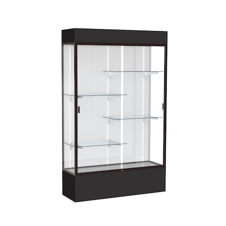 Ghent Lighted Floor Display Case 48x80x16, White 3174WB-BZ-BK