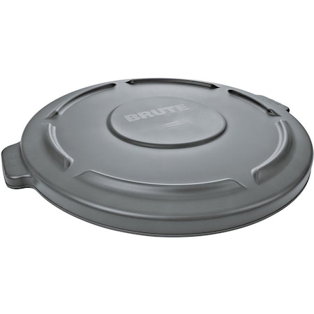 Rubbermaid Commercial Flat Lid For 20 Gallon Round Trash Container - Gray FG261960GRAY