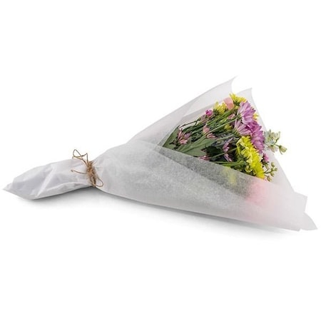 Nashville Wraps White Waxed Floral Tissue Paper, 18x24, 480PK WAXW