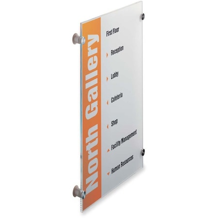 Durable Office Products Crystal Sign, 11-3/4"Wx16-5/8"H 482619