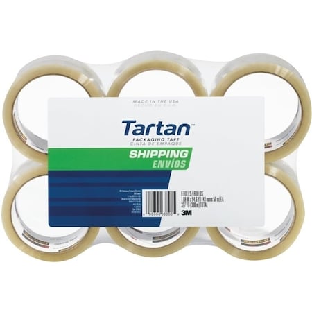 Scotch Sealing Tape, 50 m L, 48 mm W, Polypropylene Backing, Clear 3710-6/3710