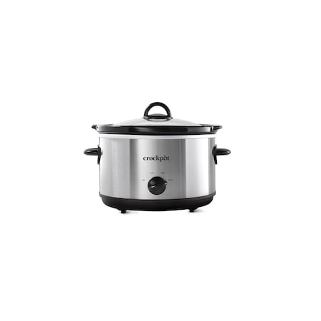 Crock-Pot Crockpot 4.5 qt Black/Silver Stoneware Slow Cooker 2131365
