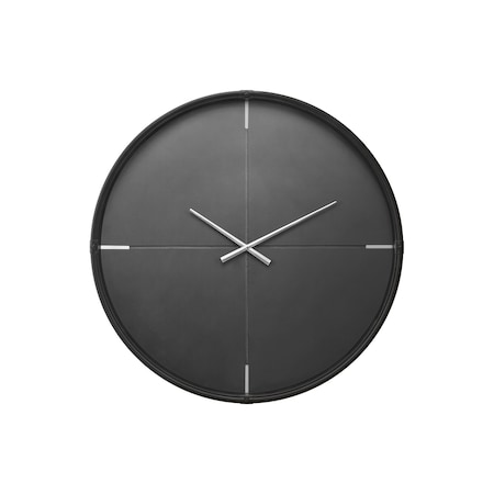 Monarch Specialties Clocks, 30-in. Round, Large Oversized, Wall Clock, Black, Contemporary, Modern I 9035