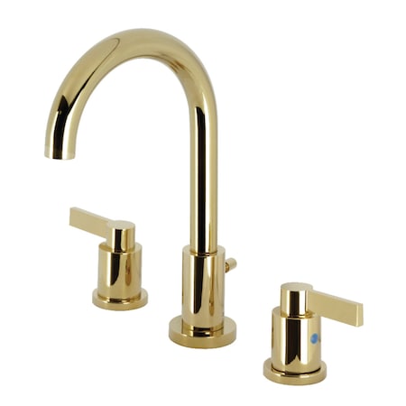 Kingston Brass Widespread Bathroom Faucet with Brass Pop-Up, Polished Brass FSC8922NDL