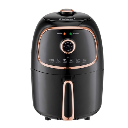 Brentwood Industries AF-202BK 2 Quart Small Electric Air Fryer Copper with Timer and Temp Control AF-202BKC