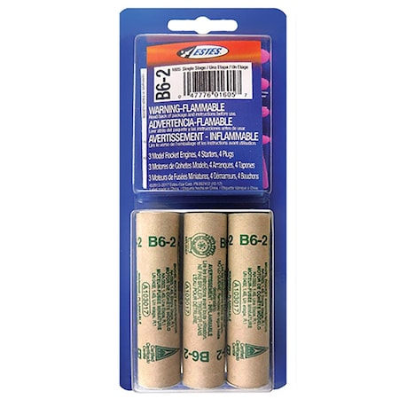 Estes Model Rocket Engines Brown 3 pc 001544