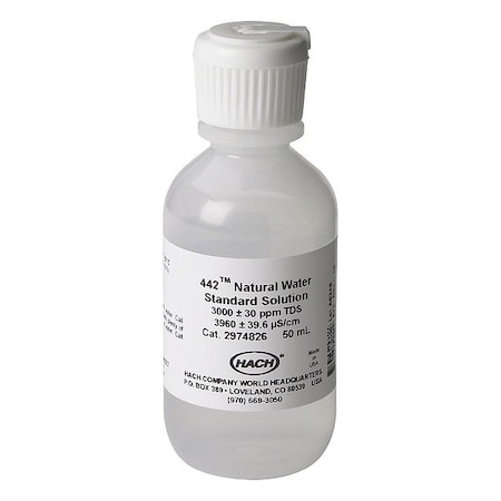 Hach Natural Water Standard Solution, 50 mL 2974826