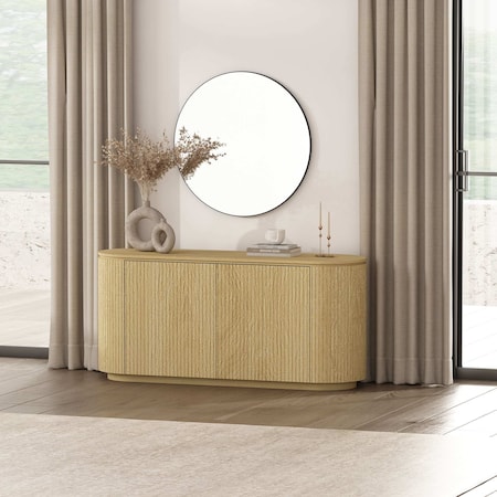 Manhattan Comfort Olivia 60in Sideboard in Natural Oak SB007-NO