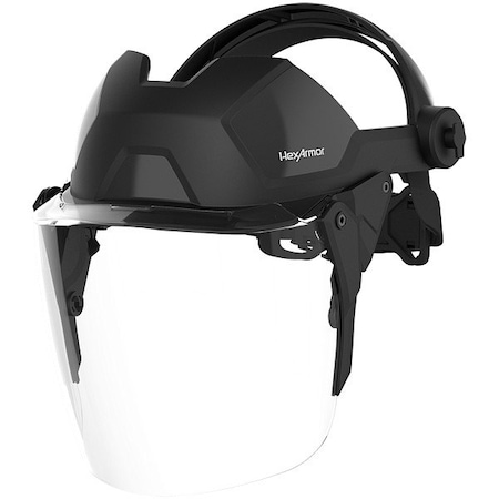 Hexarmor Face Shield, Clear Visor, Polycarbonate, Ratchet Suspension 17-34002